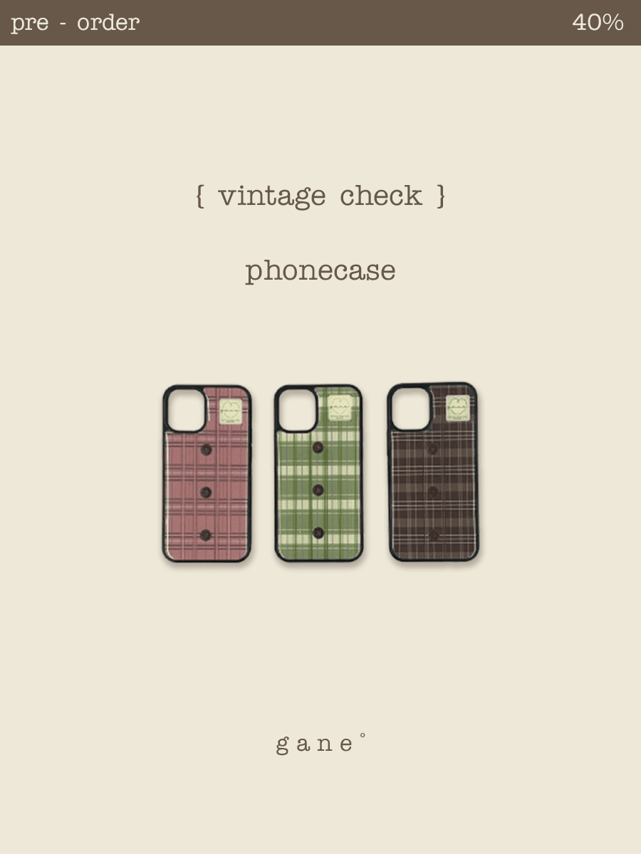 [프리오더 할인] Vintage Check Phonecase