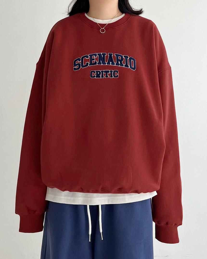 [unisex] 시나리오 오버핏 맨투맨 (3color)