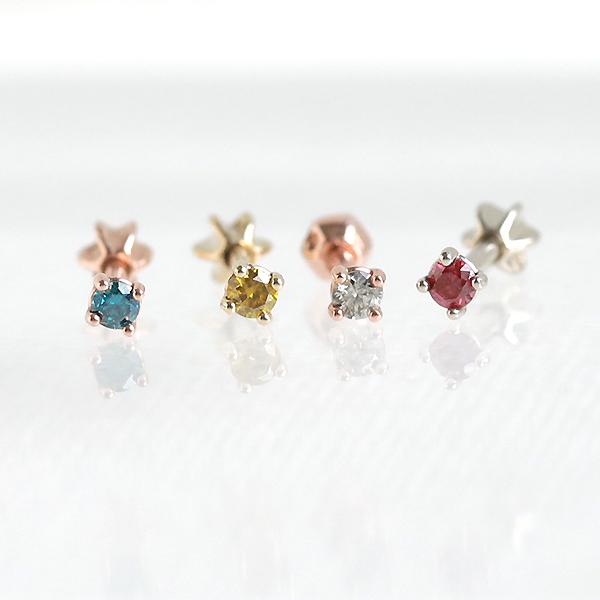 14k 골드 리즈 4발 다이아 피어싱 귀걸이 2mm(이벤트)