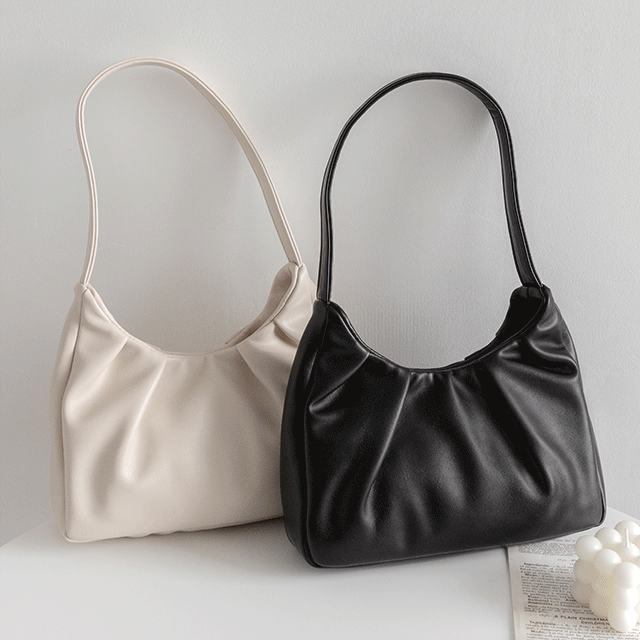 당일배송 베이직 셔링 주름 숄더백 ba-60340c