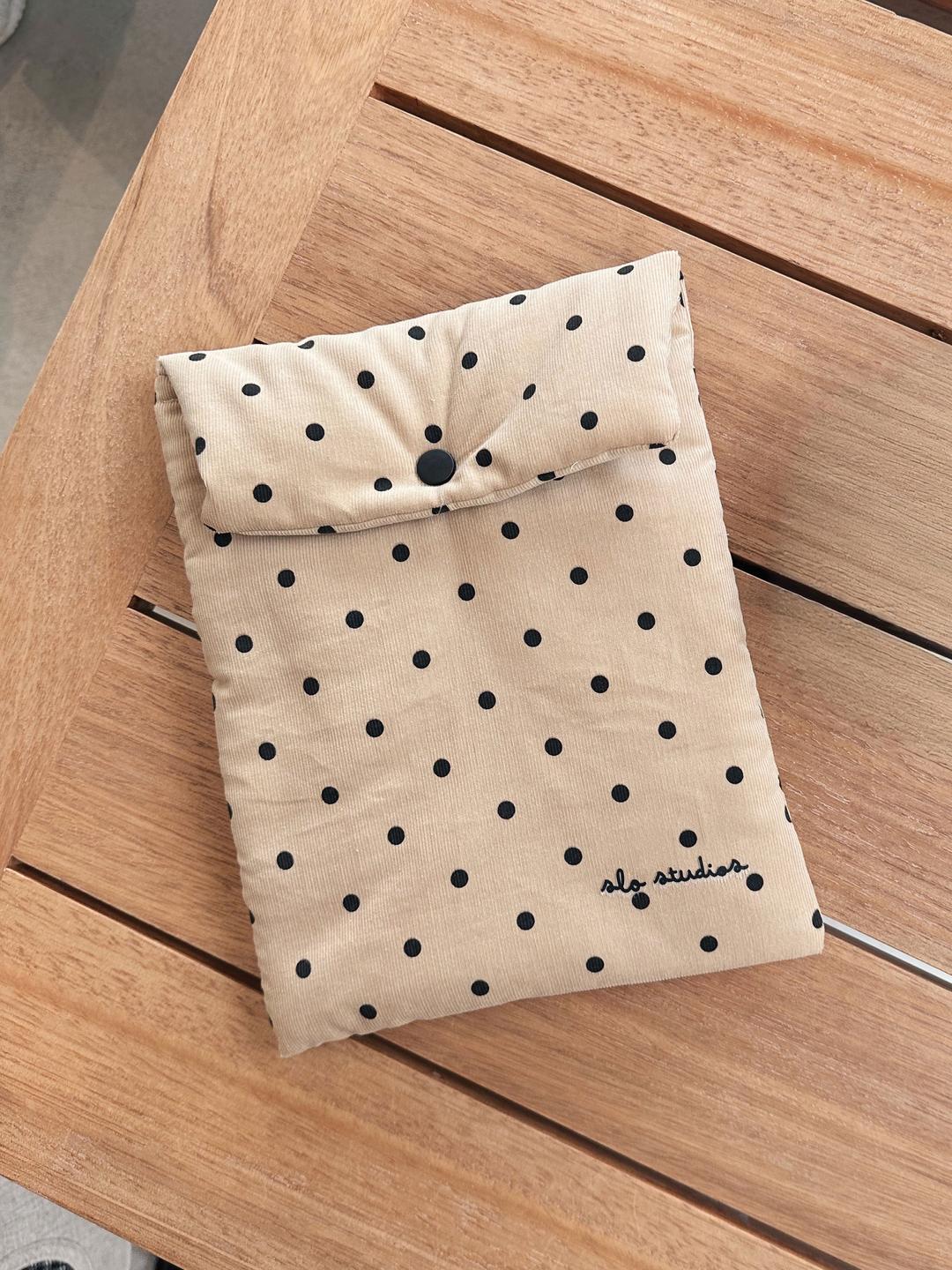 코듀로이 라떼도트 파우치 Latte Dot _ 3 size