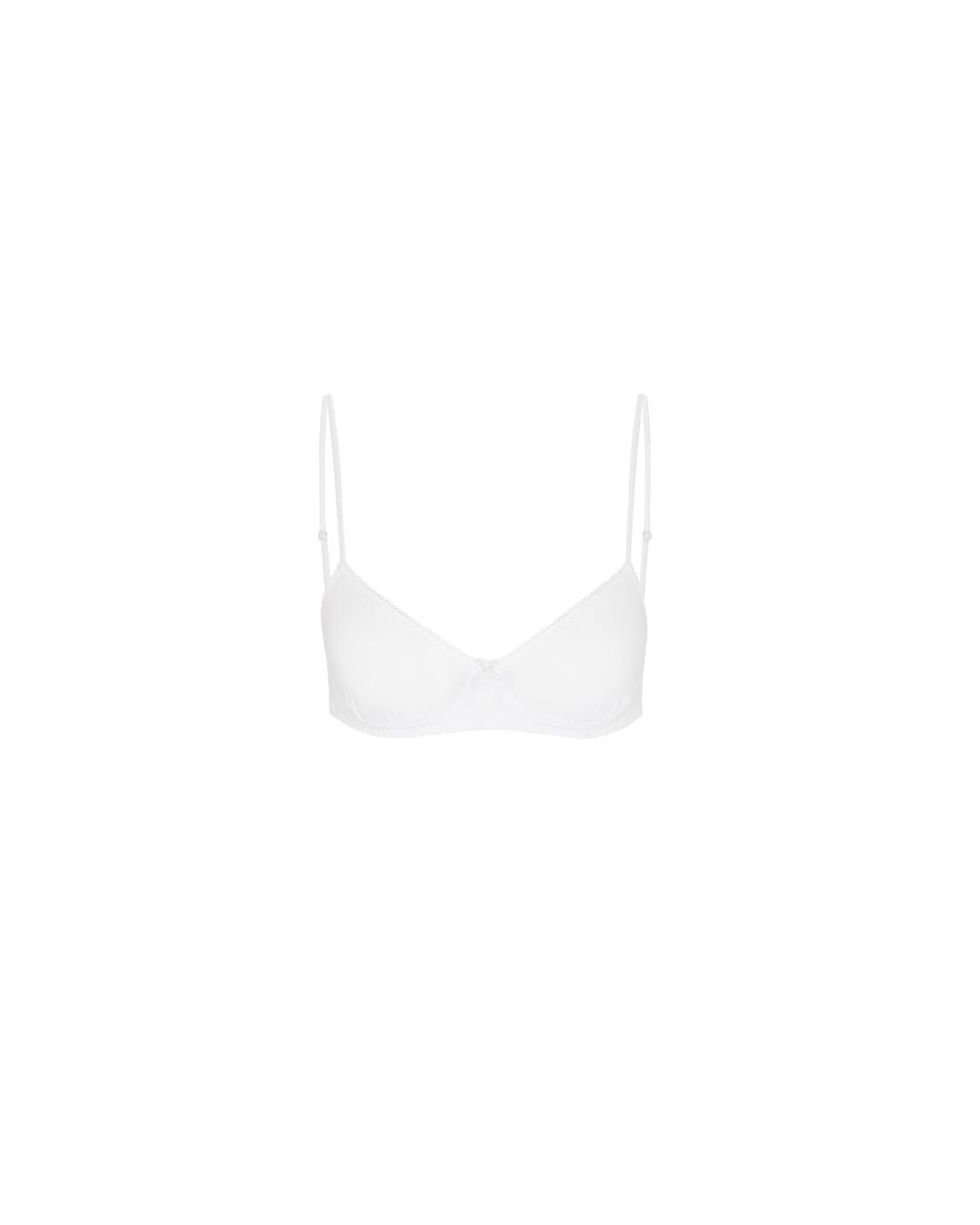 The Petite Bra: Cotton Jersey White - XXS