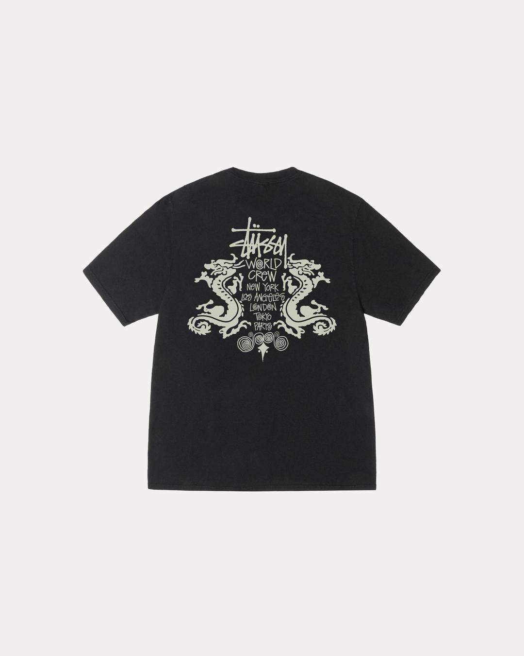 DOUBLE DRAGON TEE PIGMENT DYED - Black / M