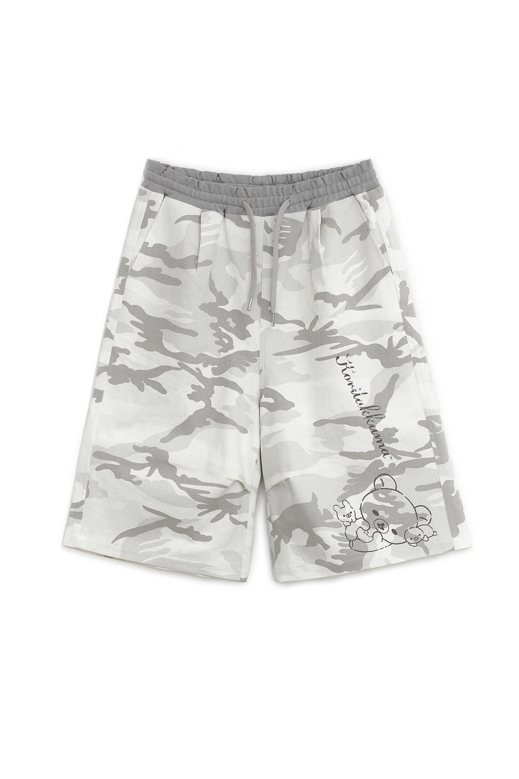 Camo Korilakkuma bermuda pants (Gray)