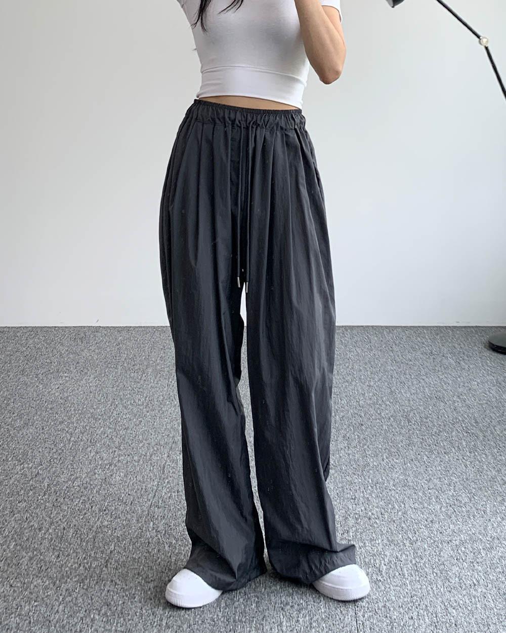 [Unisex] 플로우 썸머 나일론 와이드 팬츠