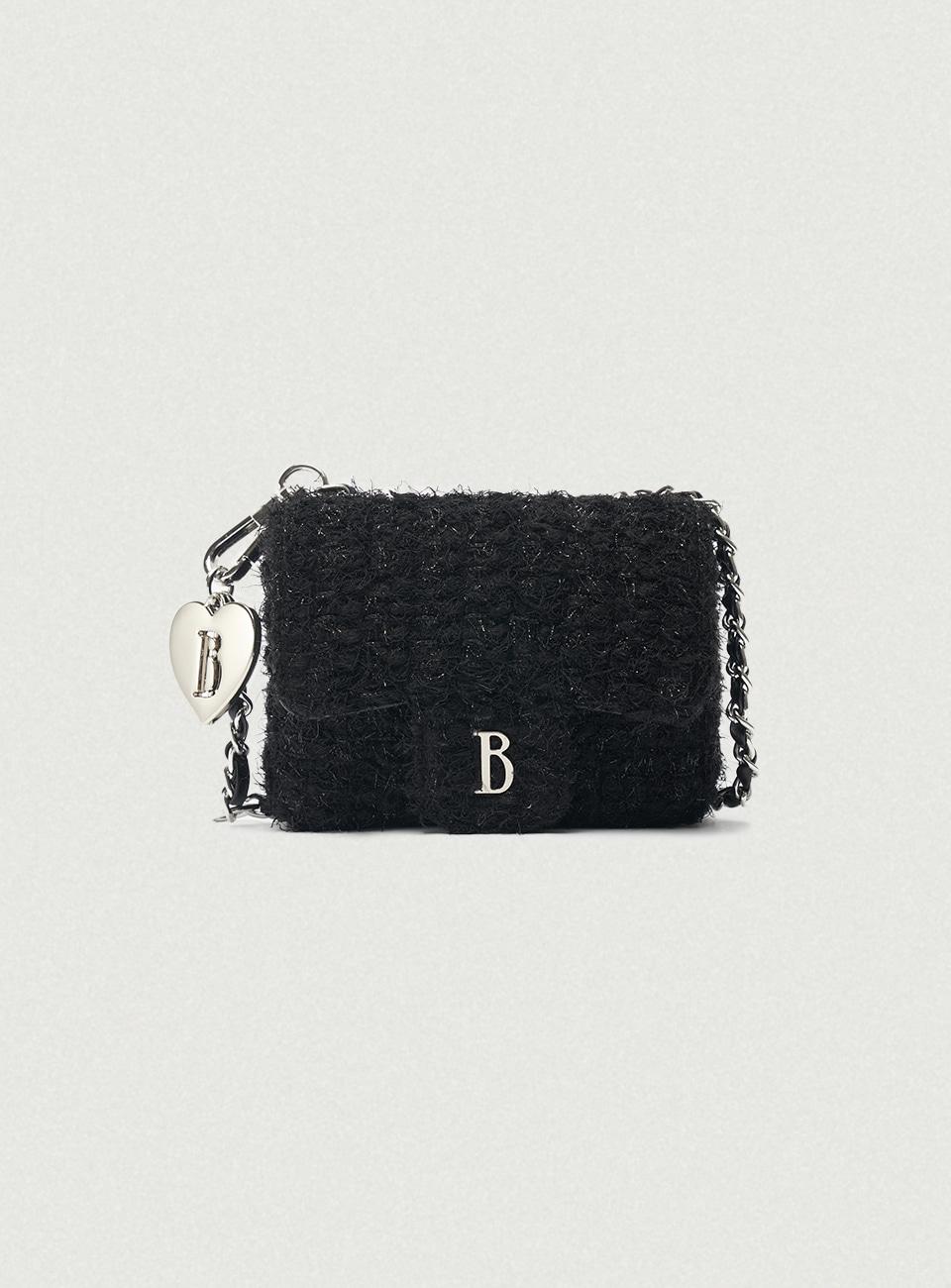 Black Tweed Chain Belt Mini Bag [4월 중순 순차 배송]
