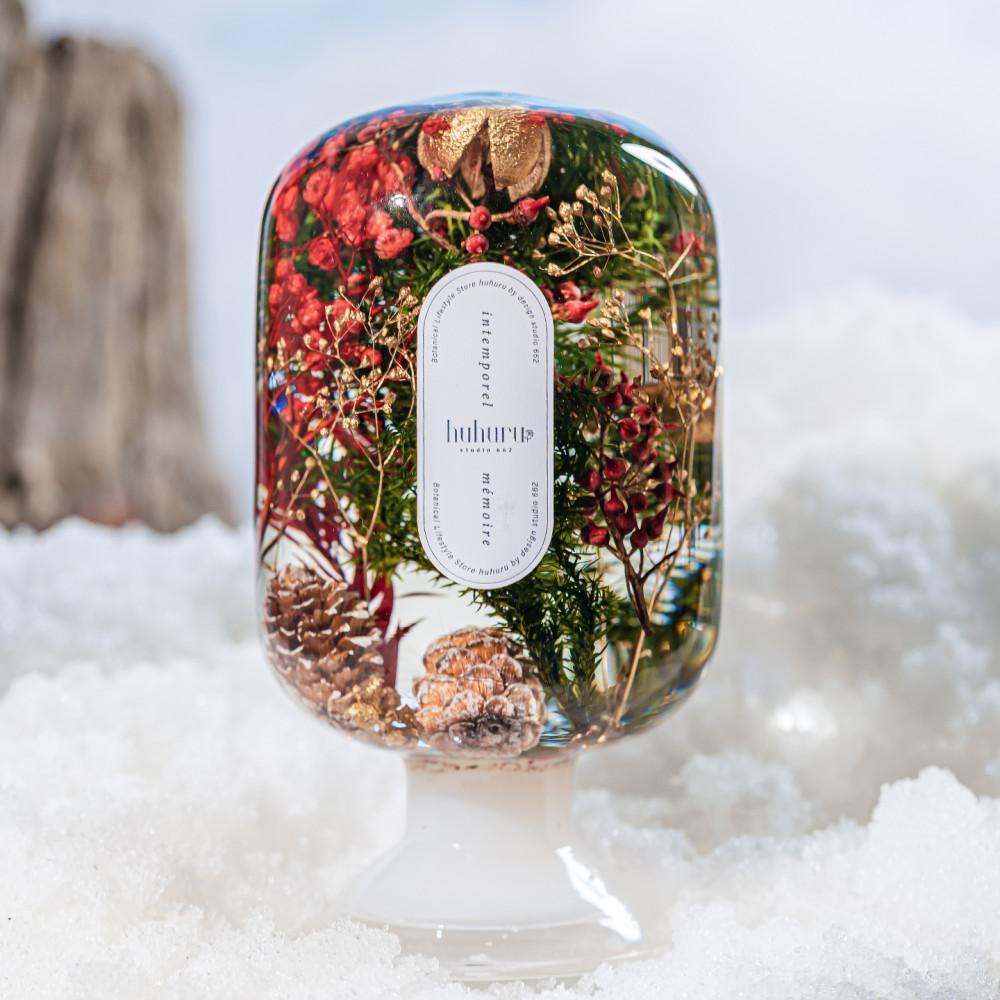 후후루 시즌리미티드 크리스마스트리 - 생화 식물무드등 미니트리 조명 홀리데이 스노우볼