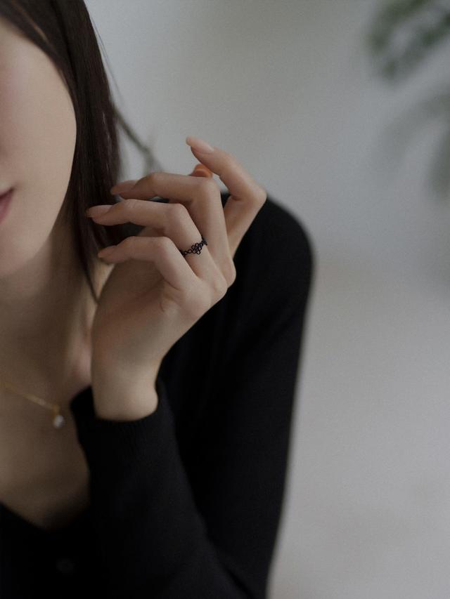 페이 플라워 반지