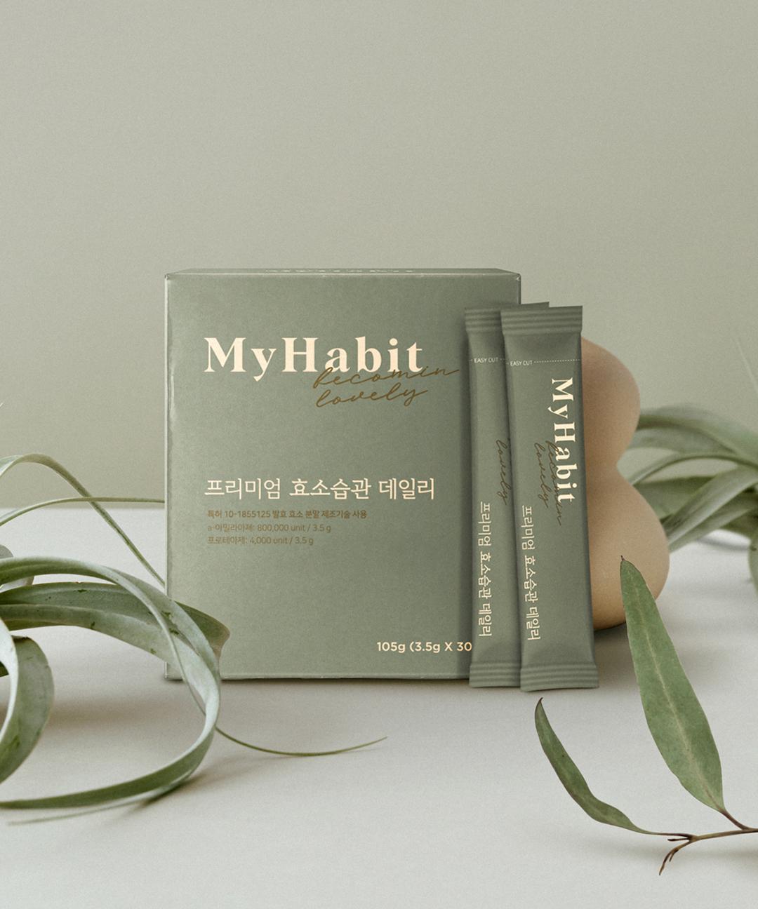 마이해빗 프리미엄 효소습관 데일리 3.5g x 30포 (초고역가,곡물효소,소화효소)