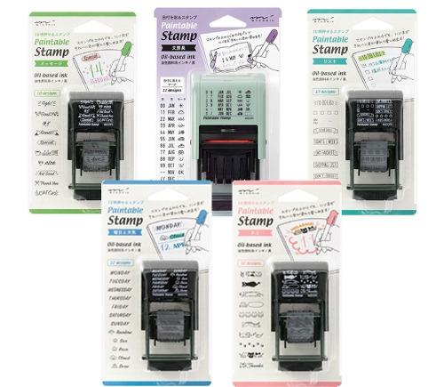 미도리 스탬프 회전식 다이어리 도장 디자인필 다꾸