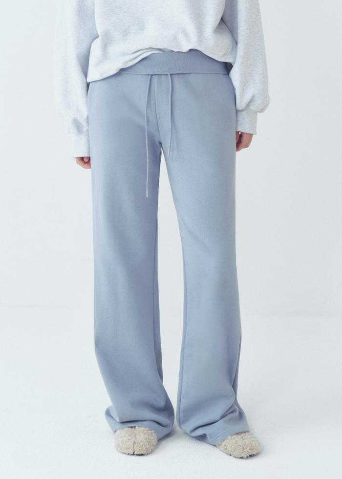 Every Day Relaxed Wide Band Boot-cut Pants_CTB559(Sky Blue)