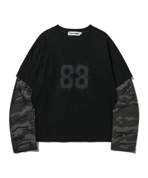 88 크롭 레이어드 롱 슬리브[카모]
