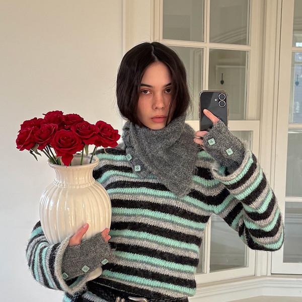 [Exclusive] BUTTON WARMER SET / charcoal