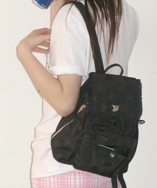 mini day backpack (black dot)