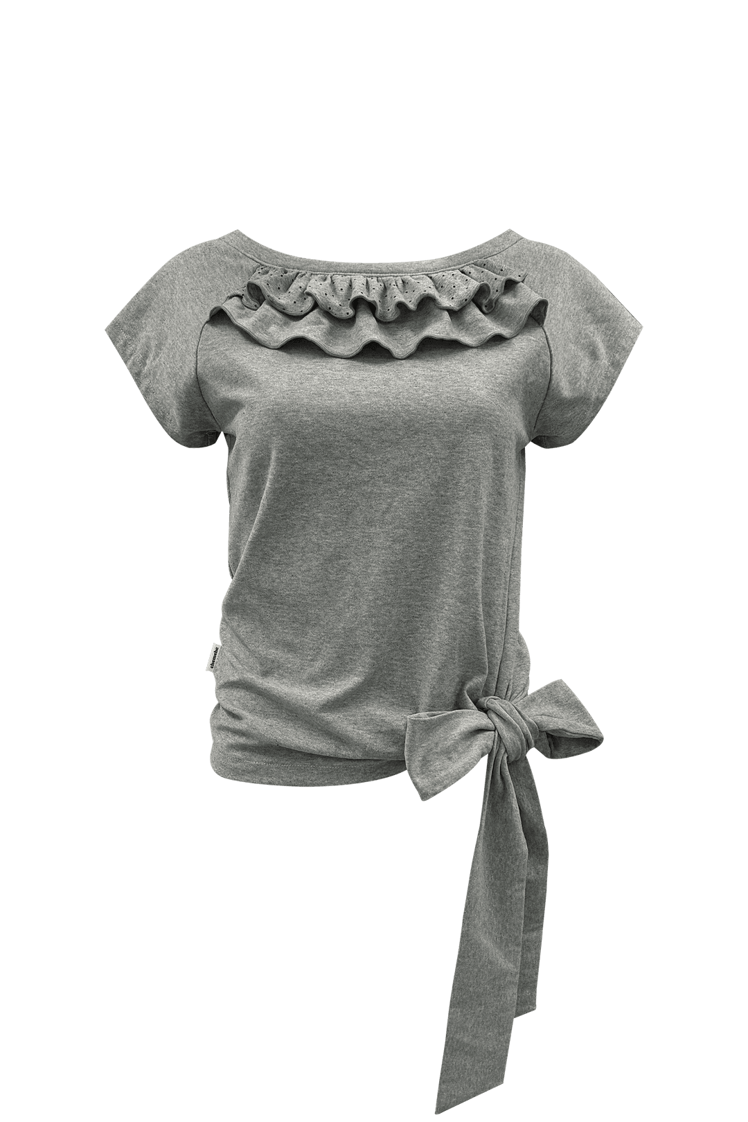 [05.15 순차 출고] FRILL TIE TEE (GRAY)