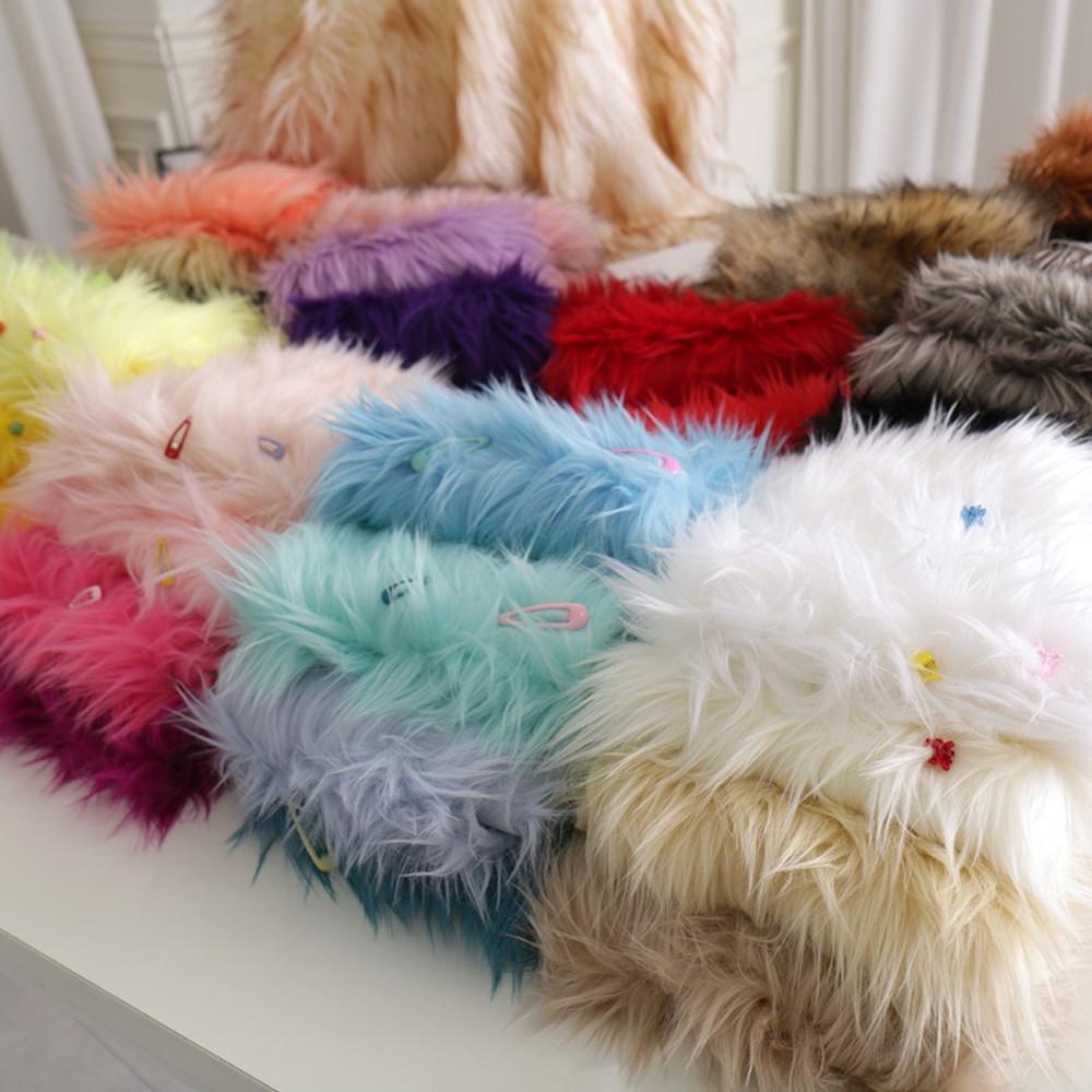 털원단 퍼원단 인조 페이크 사진배경 인형 긴털 롱파일 화이트65mm 소분1/8