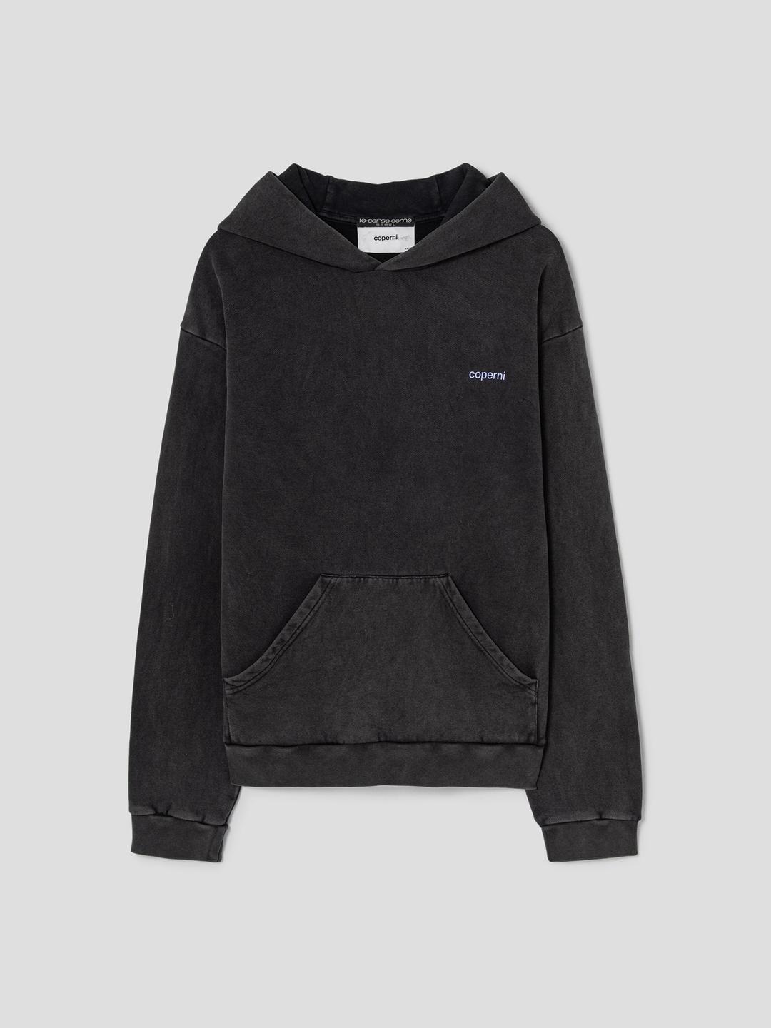 (Women) Washed Horn Hoodie - Charcoal