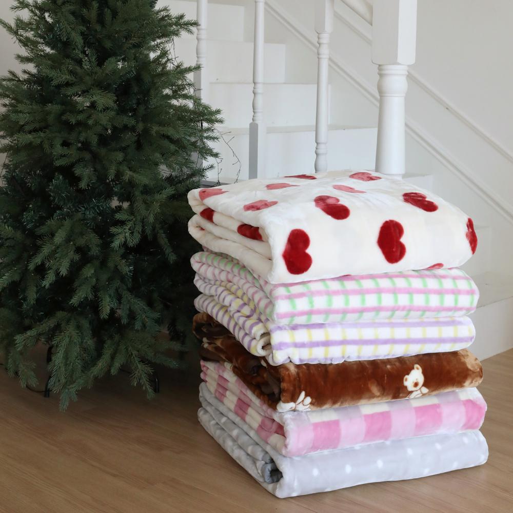 쏘 웜, 두꺼운 양면 밍크 극세사 담요 (6color)