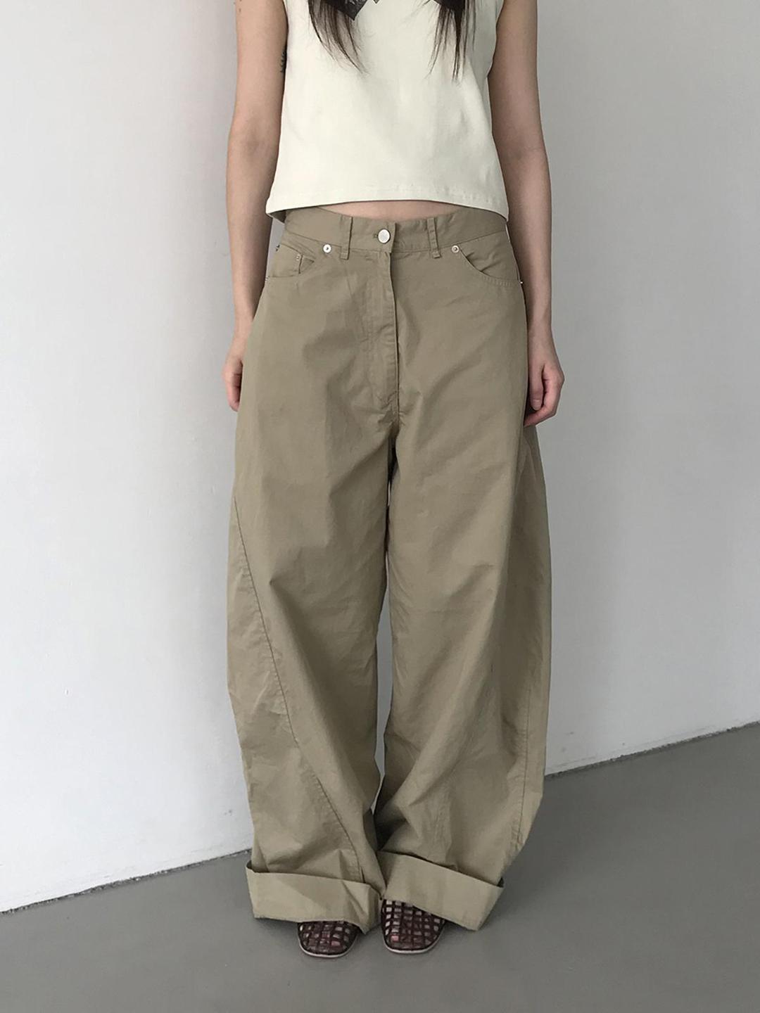 미엔느 [미엔느] curve cotton pants / 커브 코튼 와이드 팬츠 (4col)