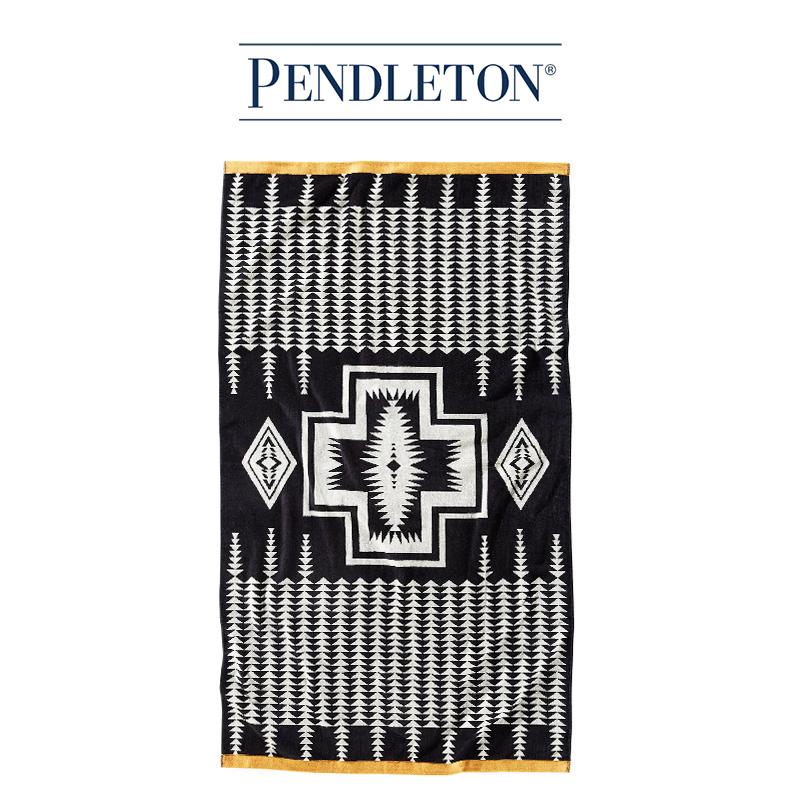 [펜들턴] 비치 대형 타월 102 x 178 (HARDING BLACK)