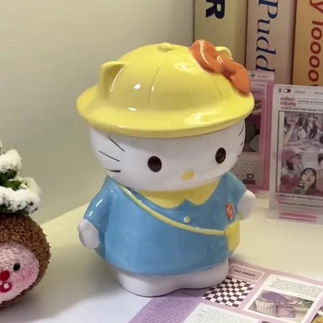 [모자 뚜껑]귀여운 유치원생 헬로키티 머그컵