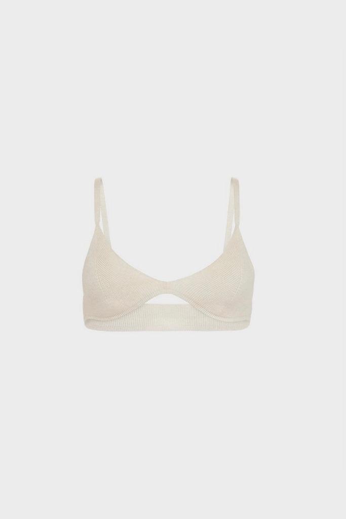 Knit Bralette - White / X-Large