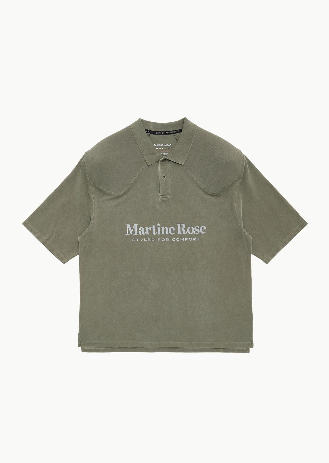 padded polo, green khaki