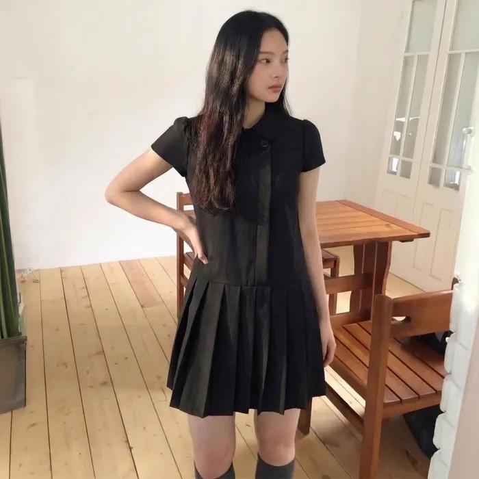 [지수 착용]Classic Preppy One-piece_gray