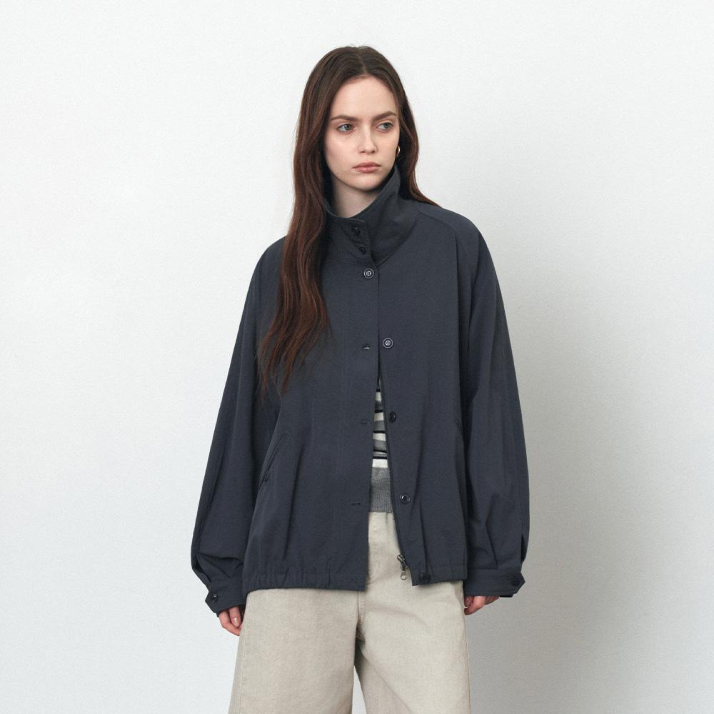 [4/16 예약발송] SIOT4182 하이 넥 버튼 블루종_Navy