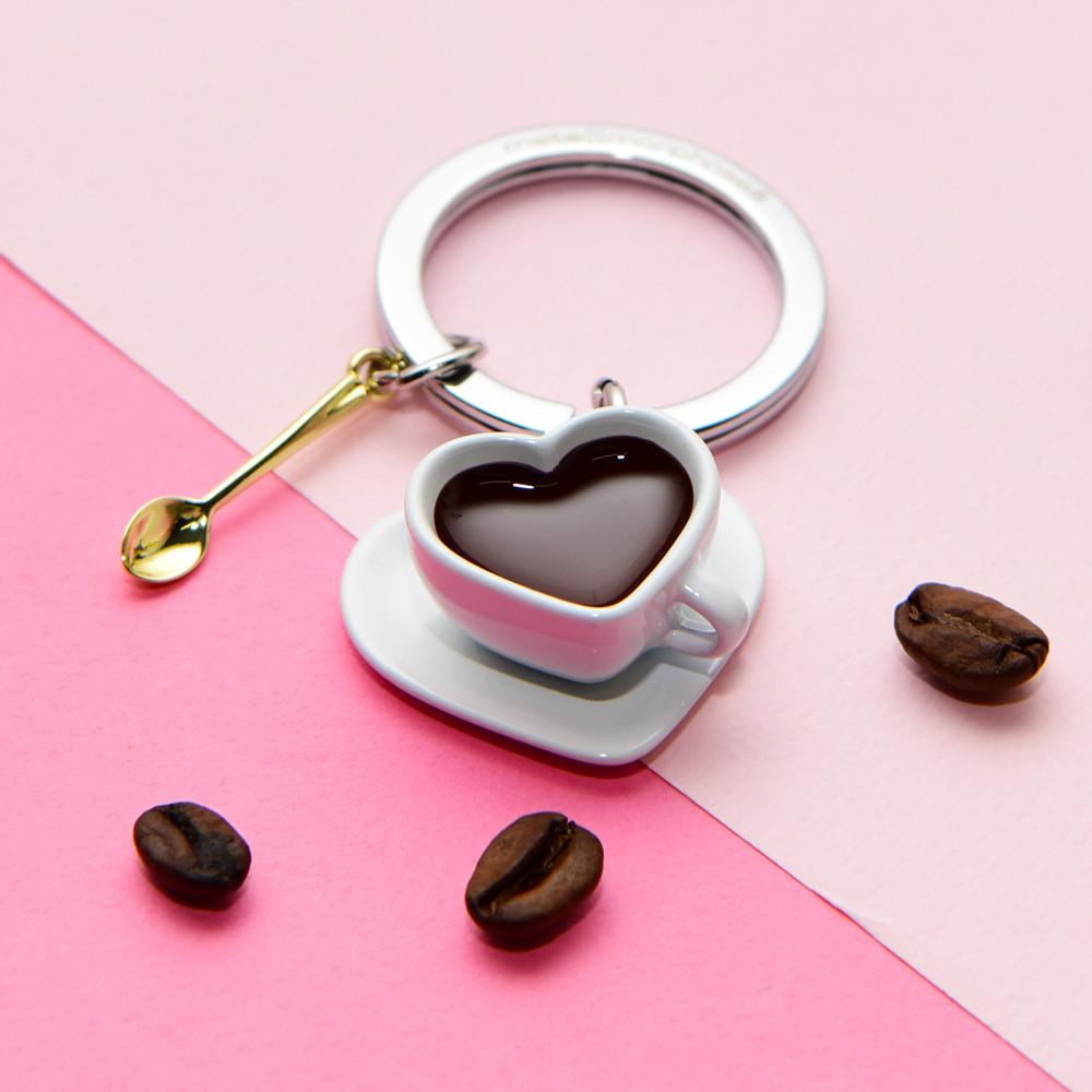 메타모포스 벨기에 키링 하트 커피잔-스푼 (White-화이트)