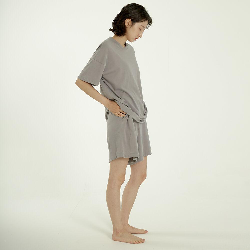 NATURAL DYEING PAJAMA SET HODGE_ LAVENDER GRAY