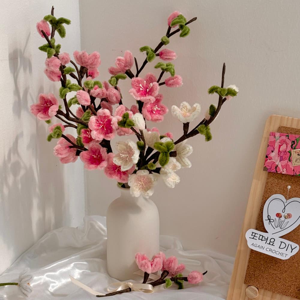 (또떠요DIY 동영상 제공) 매화 벚꽃 모루꽃다발 DIY 패키지 벚나무다발 봄 선물 예쁜 패키지