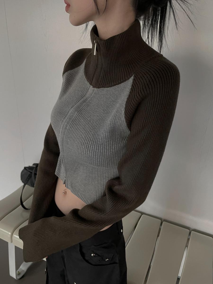 turtle kint zip-up