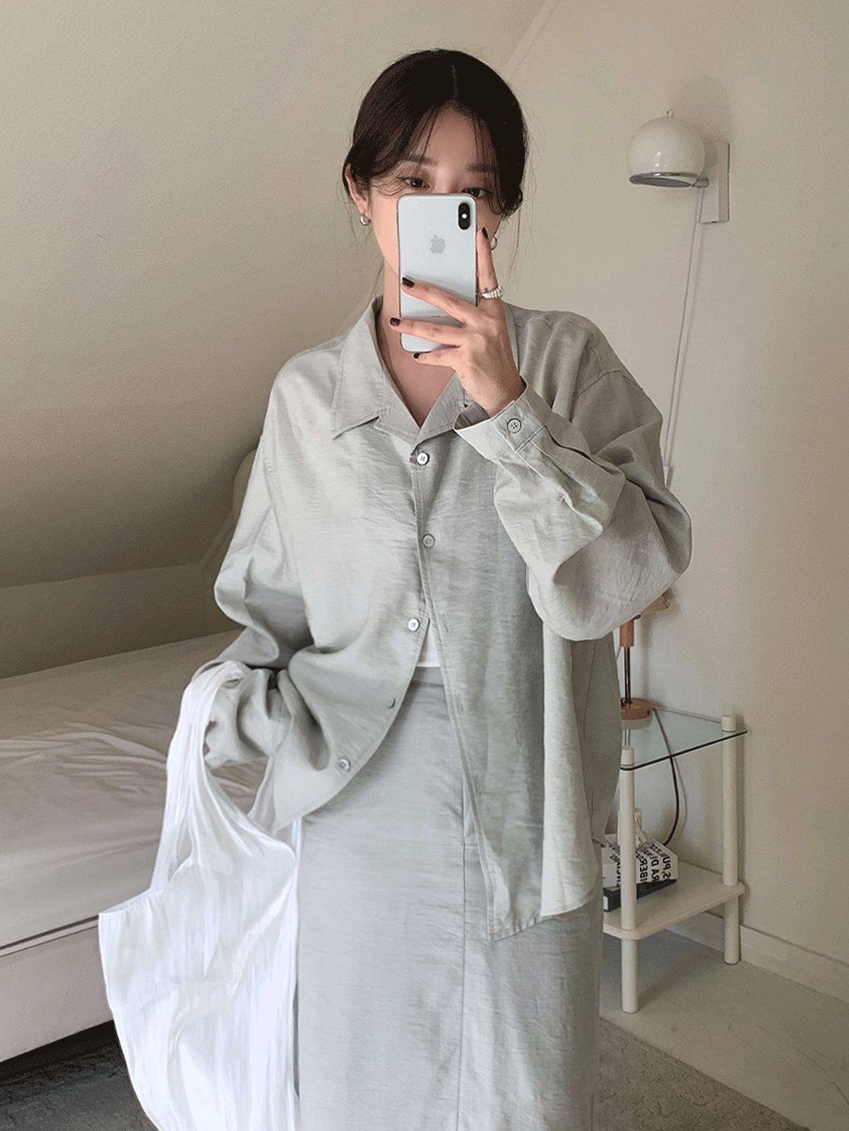 mori collar blouse (2color) 세트가능!