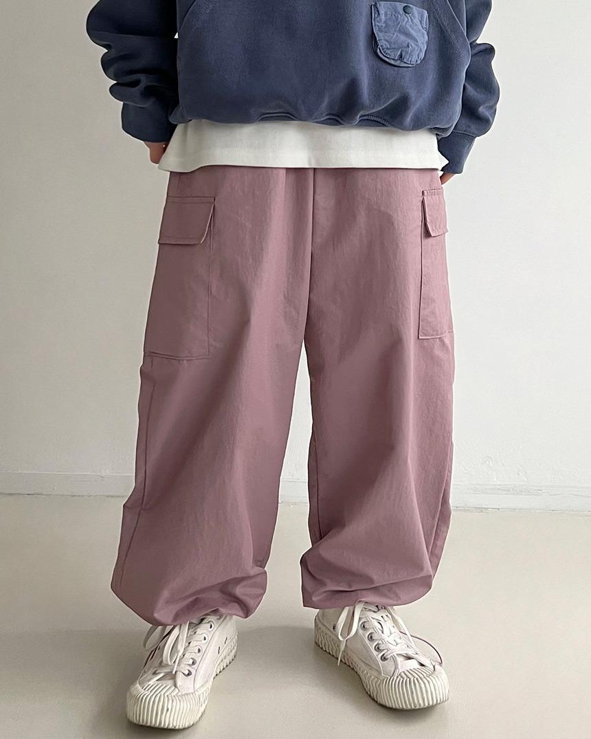 [unisex] 리스 글로시 와이드 카고 팬츠 (3color)