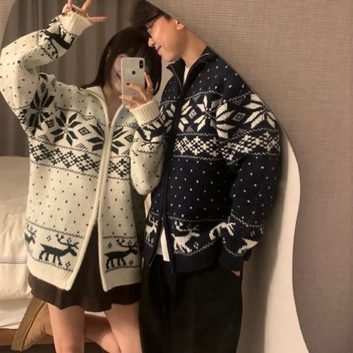 [커플] 눈꽃커플집업