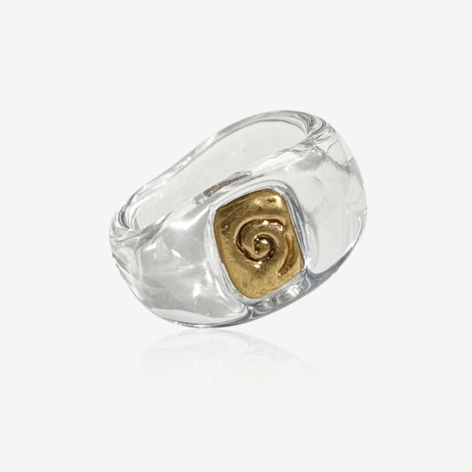 Dimple swirl ring, WATER