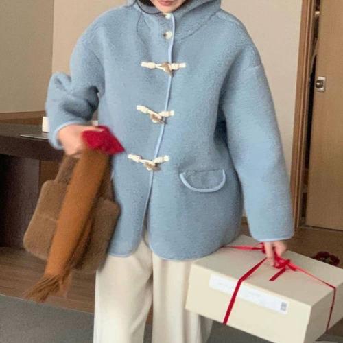 이센치 드마르 더플 후드 양털 자켓 (2color)