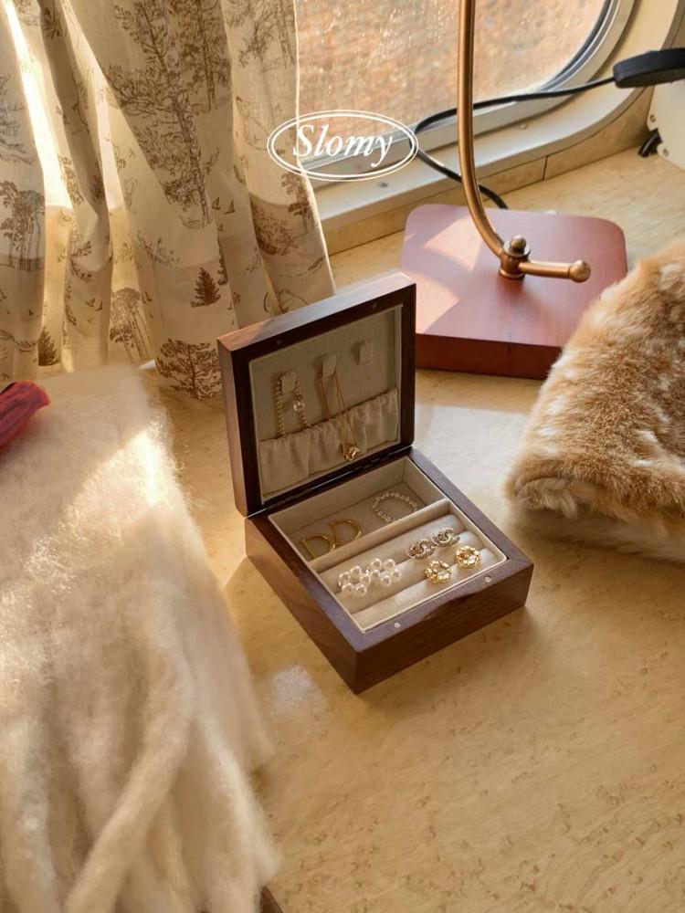 세러데이룸 [Slomy자체제작]미니 우드 악세사리 휴대용 보관함 - 위시버킷