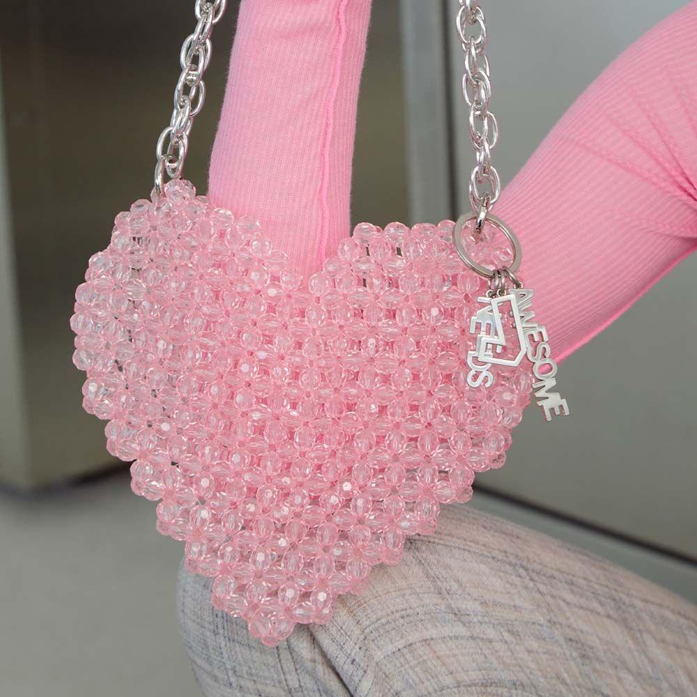 HANDICRAFT HEART BAG_PINK