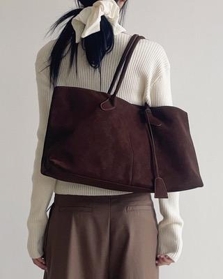 suede big shoulder bag (3color)
