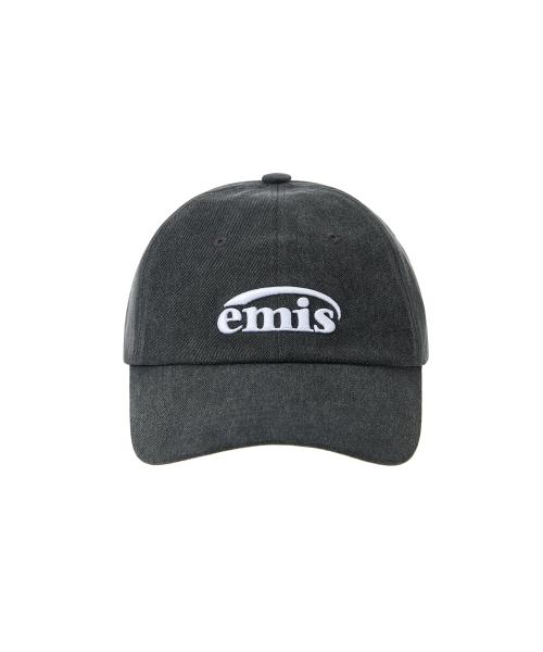 NEW LOGO PIGMENT BALL CAP-BLACK