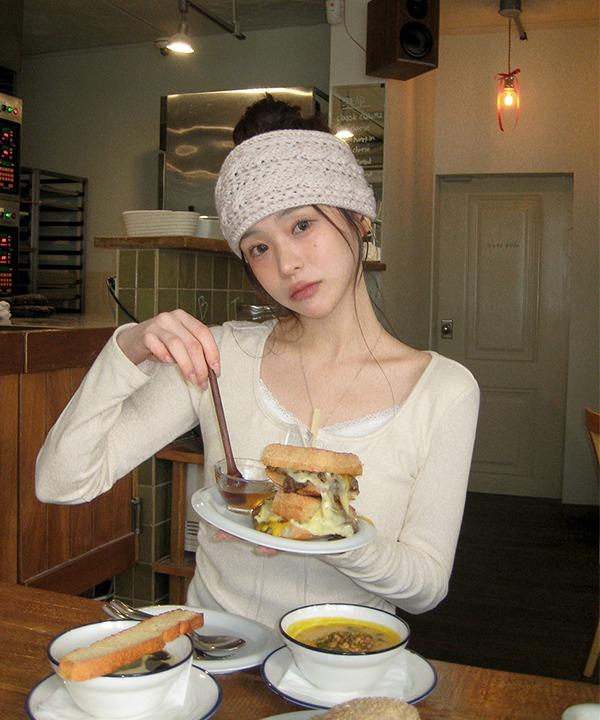 [문의폭주] 로프 리본 니트 헤어밴드, 비니 (4color)