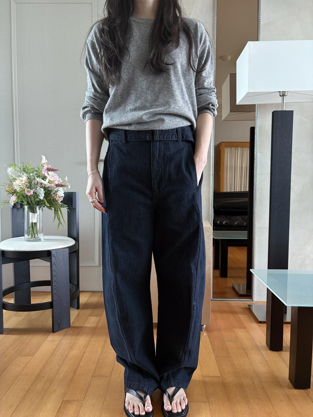 Apres  straight belt pants