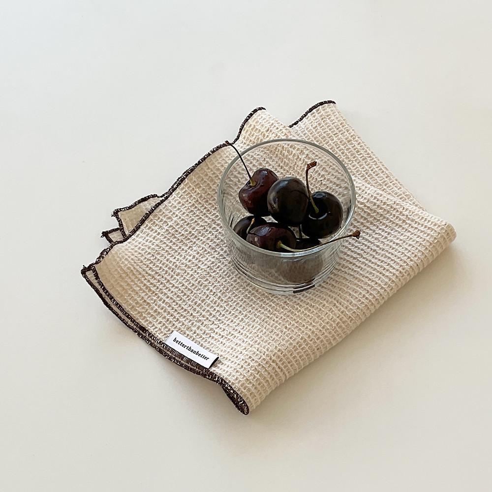 브라운 와플 키친크로스 테이블매트