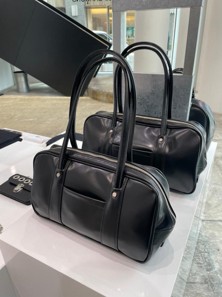 꼼데가르송 오리지널 핸들 가방 더블 지퍼 블랙 ACE백 아오야마x