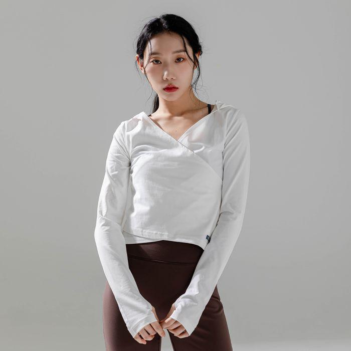 [3TT3342]코튼 슬림 랩후드