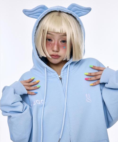 윙 후디 스카이블루