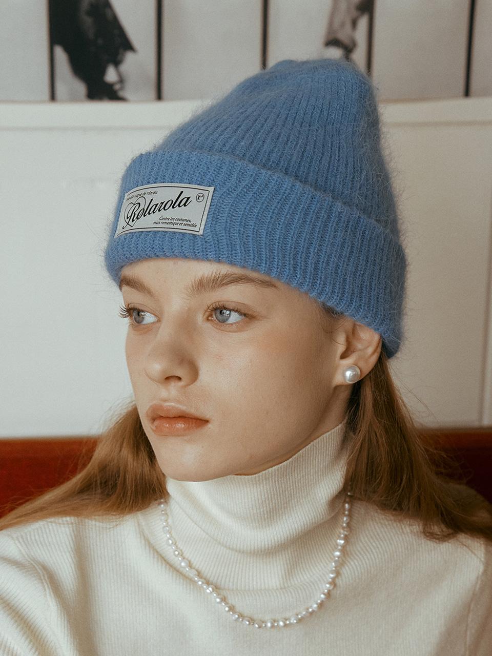 ANGORA BEANIE BLUE