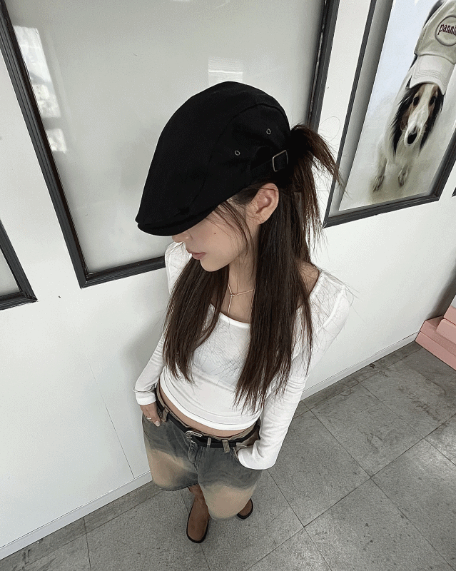 패닝 [국내제작/당일배송] 코튼 버클 헌팅캡